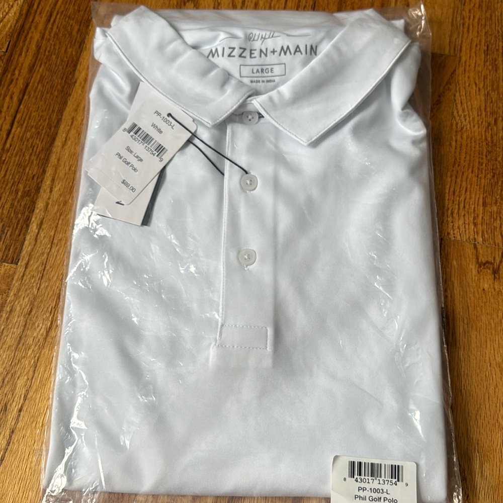 Mizzen + Main white polo